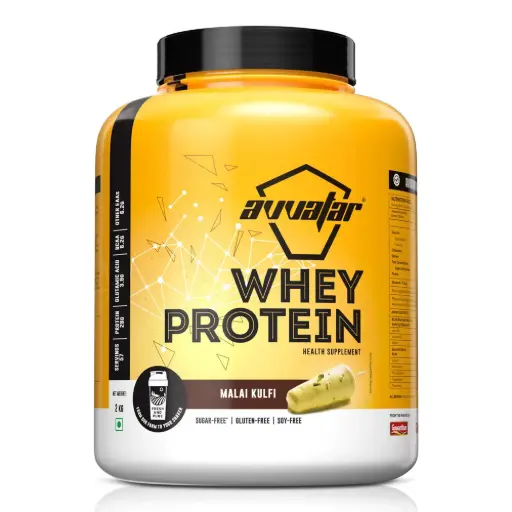Avvtar WHEY Protein supplement 2kg , Flavour Malai Kulfi,  #Protein #avvtar #wheyprotein #wheysupplement #musclegain #gym #new